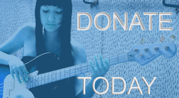 1 girl bass guitar DONATE TODAY